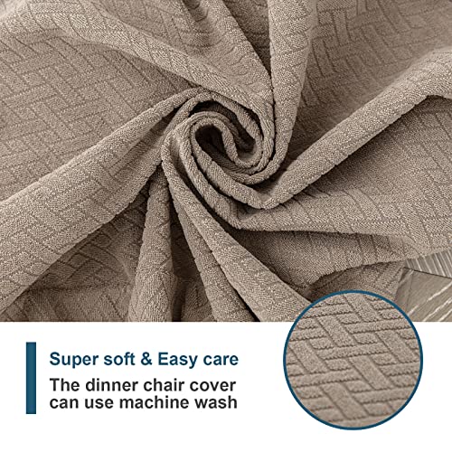 Waterproof Dining Chair Seat Covers - Set of 4, Taupe