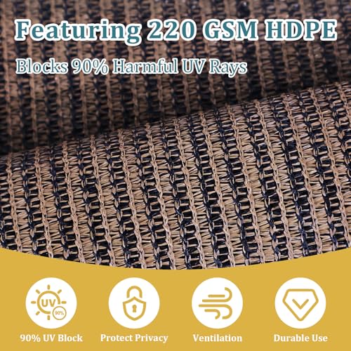Outdoor Roller Shades, 8' W x 8' H Cordless Blinds for Patio & Porch