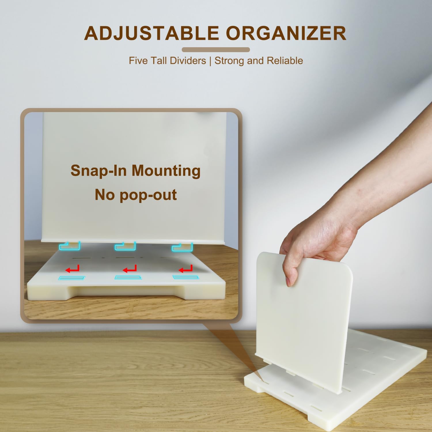 Skiennix Reusable Shopping Bag Organizer - Adjustable Extra Tall Shelf Dividers for 40+ Tote Bags | Ideal for Pantries & Closets
