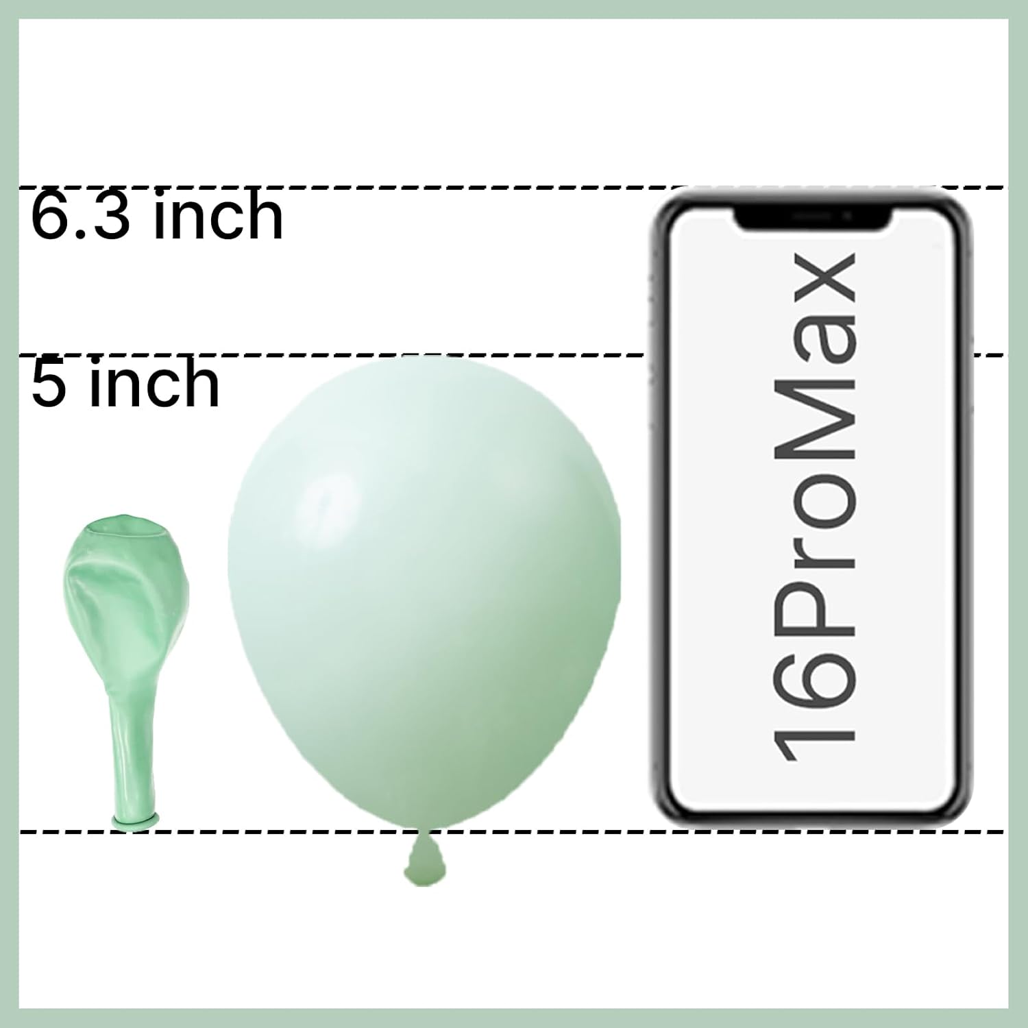 PartyWoo Pastel Green Balloons - 50 Pcs Mini 5-Inch Latex Balloons for Birthday & Baby Showers