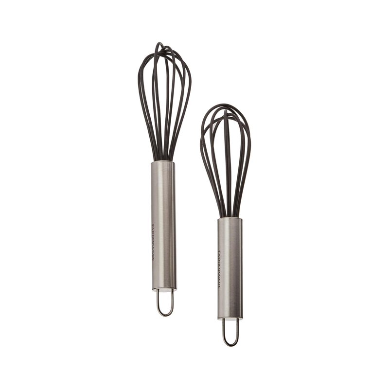 Farberware Professional Silicone Mini Whisks (Set of 2), Black