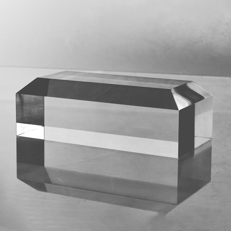 CiaoHER 2in Thickness Beveled Solid Acrylic Display Block Clear Polished Pedestal Stand Riser Solid Base (6x6)