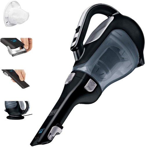 BLACK+DECKER 20V Cordless Hand Vacuum - Powerful Suction with Extendable Crevice Tool & Flip-Up Brush