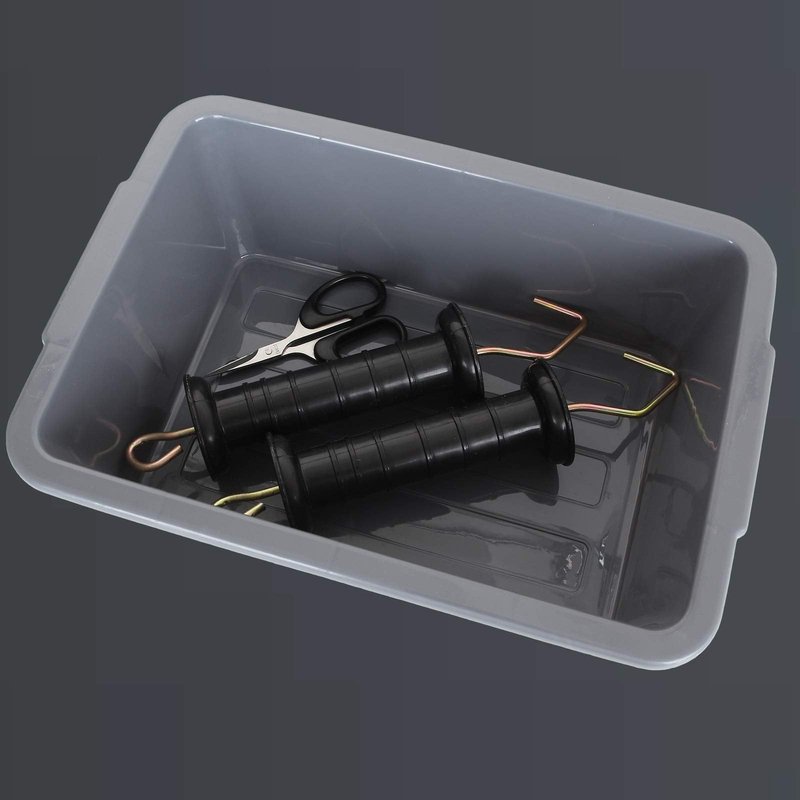 6 Pack 7 L Smal Plastic Bus Tub Restaurant Commercial Bus Tote Utility Box Plastic Dish Pans Wash Basin Tote Box, Grey (12"x 8.2"x 4.2")