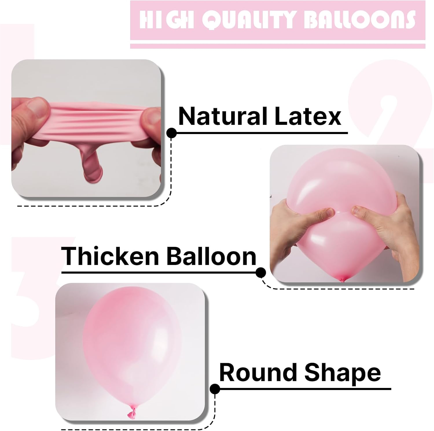 PartyWoo Light Pink Balloons - 50 Pcs 12-Inch Pearl Pastel Latex for Baby Shower & Birthday Parties