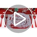 150pcs Red Christmas Plastic Plates Set - Elegant Foil-Stamped Dinnerware + 30 Dinner Plates
