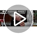 Philorn Rose Wine Opener Professional Manual Corkscrew with Foil Cutter & Rosewood Handle