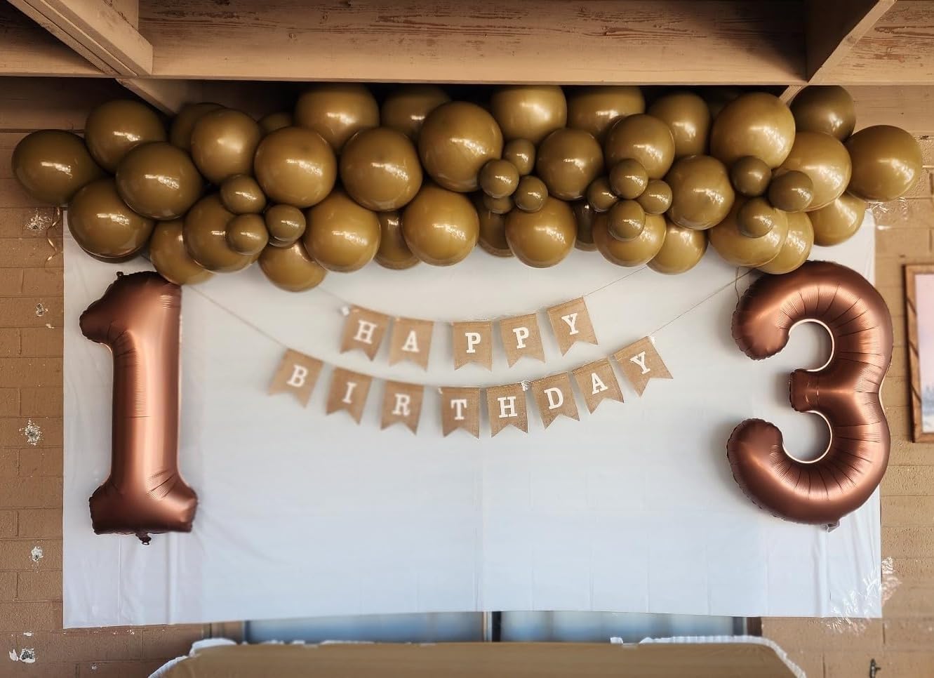 Number 6 Balloon - 40 Inch Coffee Brown Birthday Decoration for 6th Birthday Celebrations