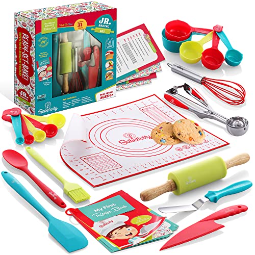 Baketivity 31-Piece Kids Baking Tools Set for Young Chefs