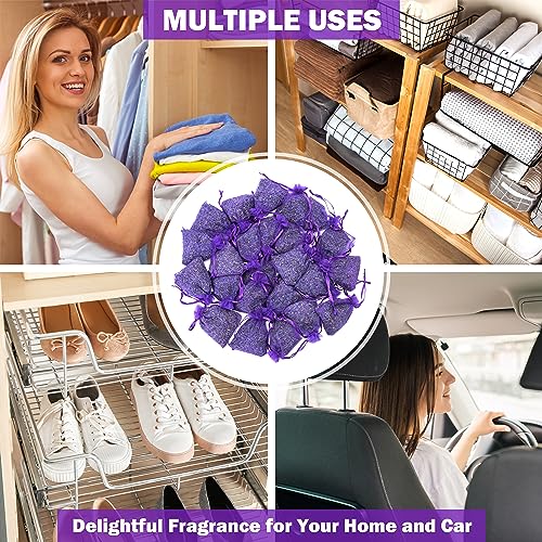 Dried French Lavender Sachets for Drawers and Closets - 24 Pack