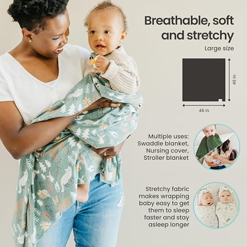 Copper Pearl Large Premium Knit Baby Swaddle Receiving Blanket Zella