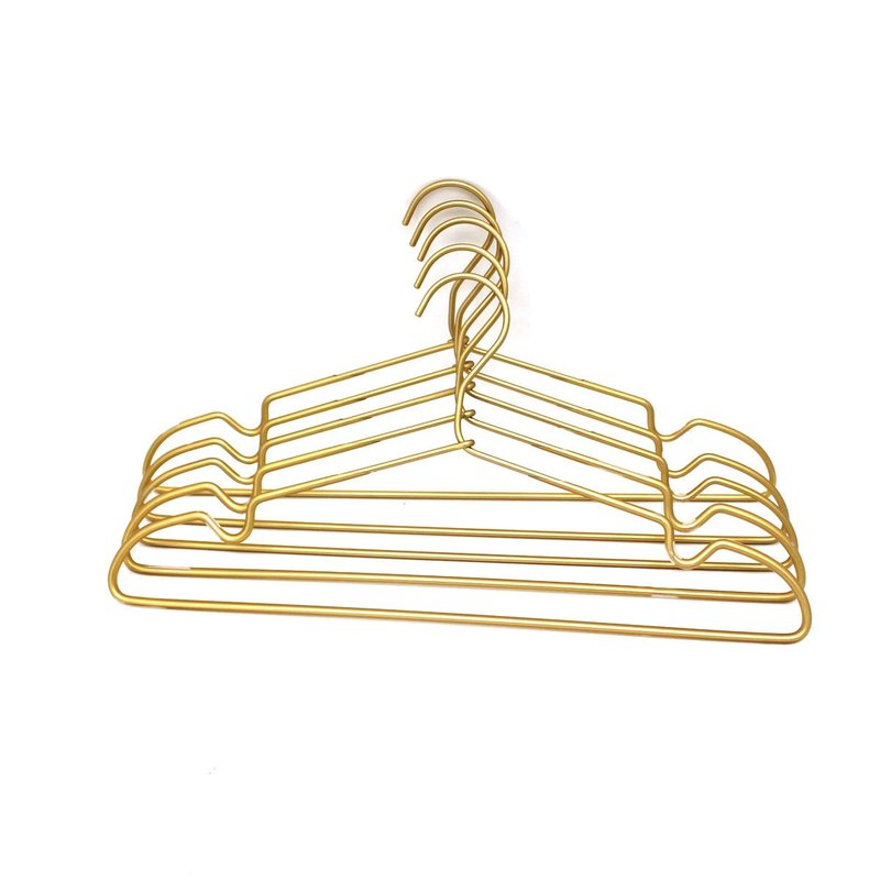 Koobay Premium Clothes Hangers 16.5" Metal Gold Coat Hangers Non Slip Hook Laundry Wire Suits Shirt Hangers Save Space Closet Storage Pants Hanger 30Pack