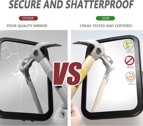 Mluchee Baby Car Mirror - Rear Facing Infant Seat Mirror with Wide Crystal Clear View & Shatterproof Design