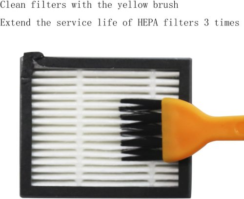 iRobot Replacement Parts - Multi-Surface Rubber Brushes & HEPA Filters | Compatible with i7, i3, i4, j7 Series
