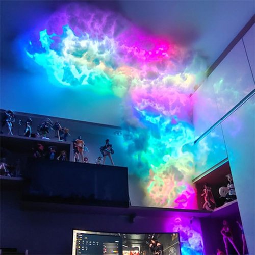 3D Thundercloud | Storm Ceiling Lights DIY Kit - Music Sync Fluffy Cloud Light for Gaming Room & Bedroom