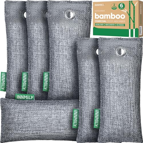 Activated Bamboo Charcoal Air Purifying Bags - 6 Pack Shoe Odor Absorber