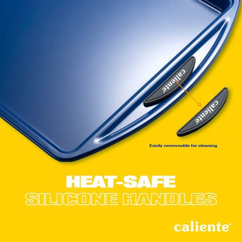 Caliente Nonstick Bakeware Set of 8 | Premium Baking Sheets, Loaf & Bread Baking Pans, Pizza, Roasting & Cake Pans | Durable Carbon Steel Baking Set | Housewarming, Wedding, Chefs & Bakers Gift