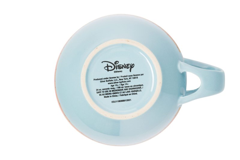 Silver Buffalo Lilo and Stitch Featuring Scrump Ohana Means Family Ceramic Soup Mug Spoon Set, 24 Ounces
