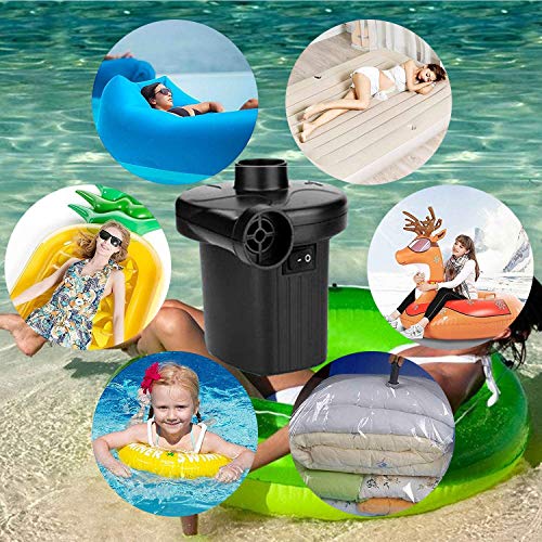 Portable Electric Air Pump for Inflatables - Quick AC/DC Inflator Deflator