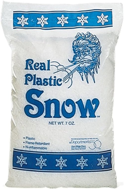 Department 56 | Real Plastic Snow for Villages | 7 Ounce Bag for Festive Decor