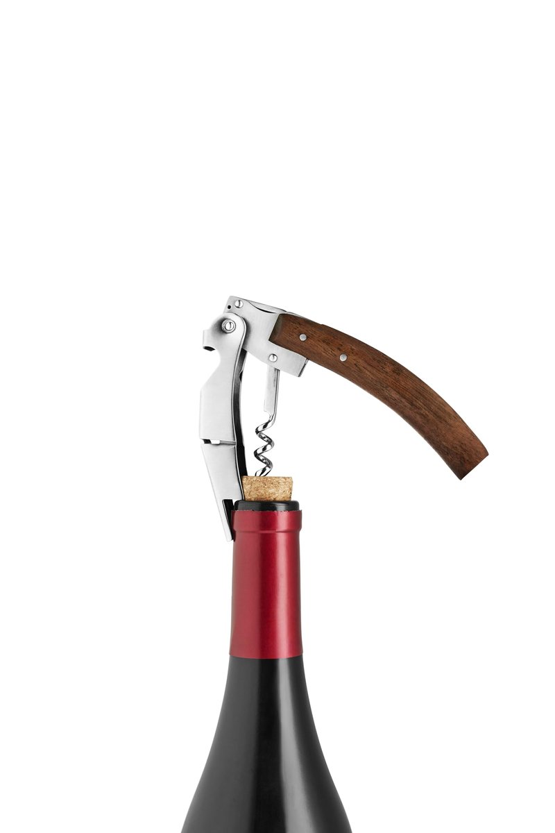 Eva Solo | Liquid Lounge Waiter's Corkcrew | Pull the cork straight out of the wine bottle with the clever two-step system that also ensures that the cork doesn't break | Brushed steel