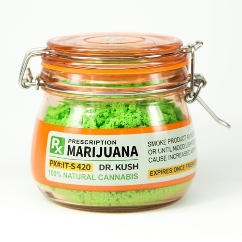 KEEP YOUR HERBS FRESH!!!!- SUPER HEAVY DUTY 16 Oz Glass Stash Jar with Air Tight Seal- Large (Prescription)
