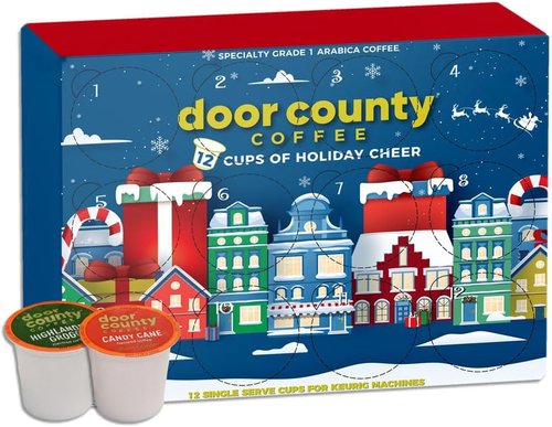 Holiday Cheer Coffee | 12 Single Serve Cups Gift Box - 2025 Advent Calendar with Unique Flavors