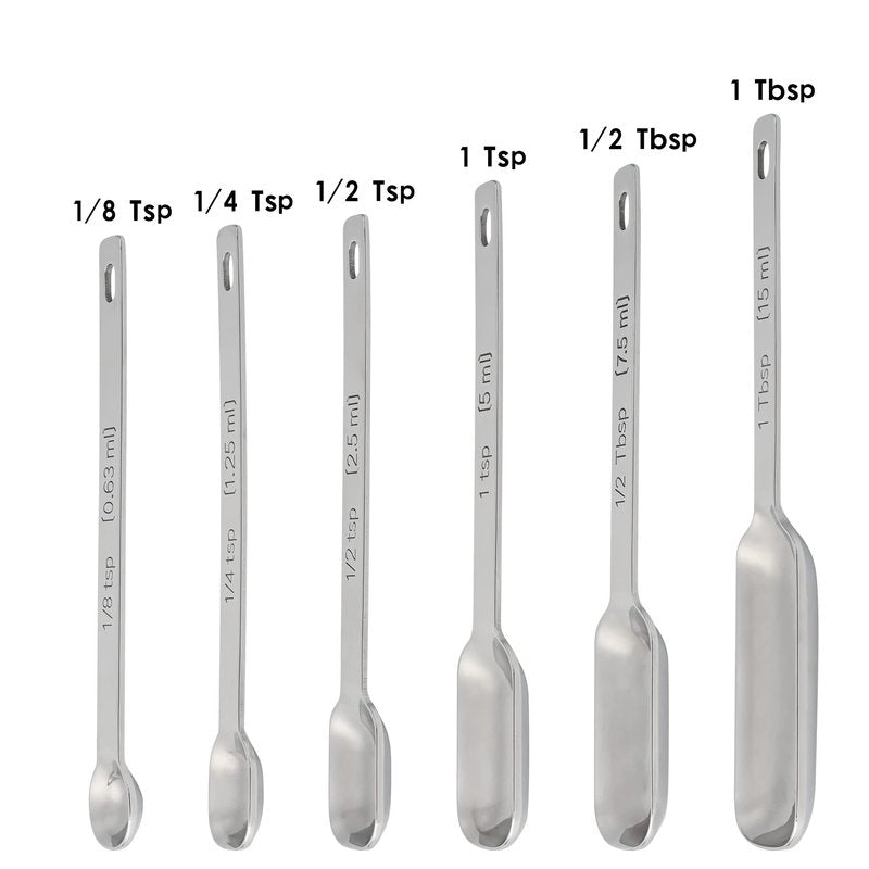 Nstezrne Stainless Steel Measuring Cups and Spoons Set of 12, 5 Dry Measuring Cups and 6 Measuring Spoons With Leveler for Kitchen