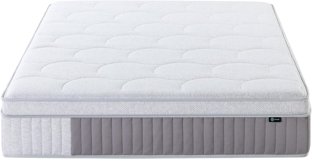 Zinus Cool Support Hybrid Mattress - 13 Inch Cooling Gel Memory Foam | Medium Firm, Queen Size, CertiPUR-US Certified