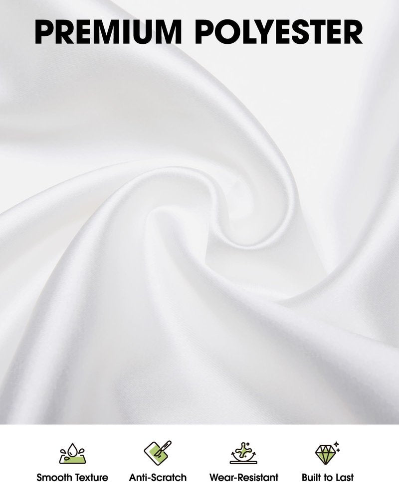Pureegg Rectangle Table Cloth 60" x 102" – Durable Polyester Tablecloth Offers Reusable & Washable Protection, Ideal for Outdoor Party, Picnic, Wedding, Banquet and Birthday, 3 Pack, White