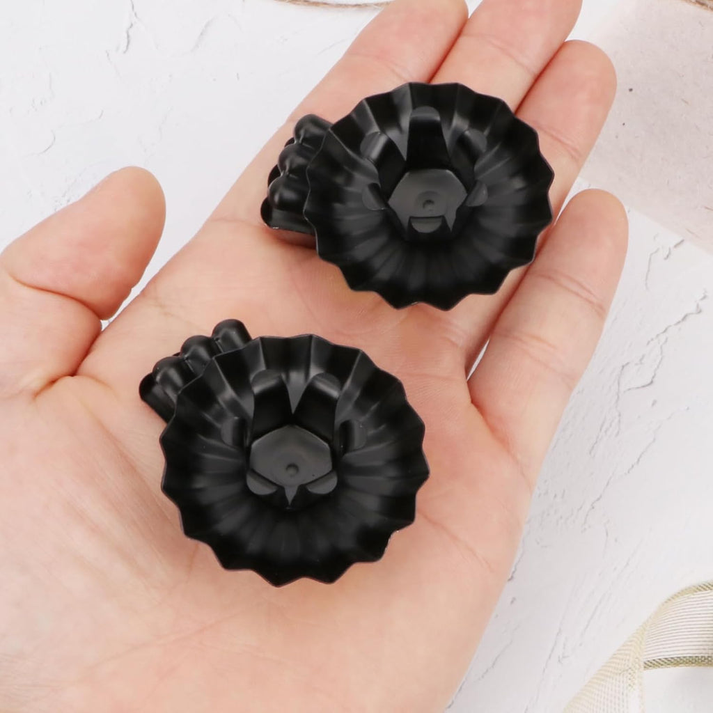 Skiennix Candle Holders - Silver Clip-On Metal Holders for Christmas Tree | Set of 20 Pcs (Black)