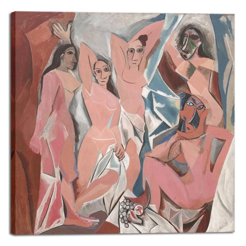 Wieco Art Large Canvas Prints Les Demoiselles d'Avignon 1907 by Pablo Picasso Abstract Canvas Wall Art for Wall Decor and Home Office Decorations
