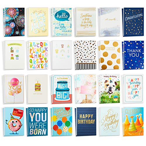 Hallmark All Occasion Cards Assortment?48 Cards and Envelopes with Card Organizer Box (Polka Dots)
