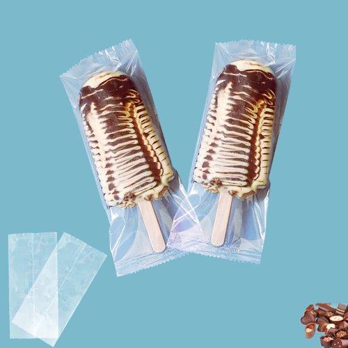 Ice Popsicles Bags Thick Frozen Pops Ice Cream Bags Wrappers 8.6x4.3inch Plastic 200pieces