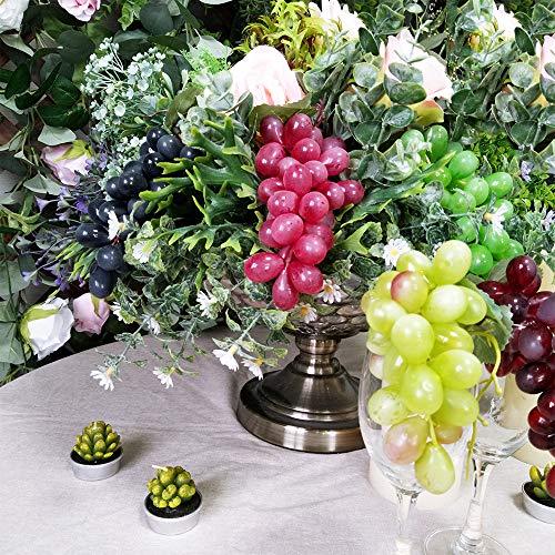 10 Pack Assorted Artificial Grapes - Frosted Decor Bunches