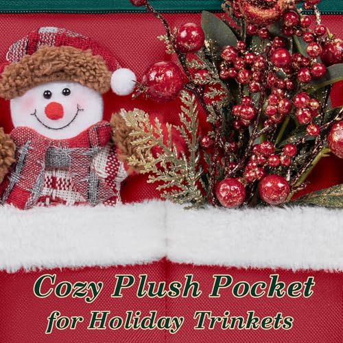 Christmas Ornament Storage Box with Adjustable Dividers and 128 Ornament Capacity