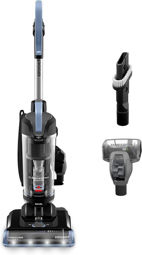 Bissell CleanView Max Vacuum - Tangle-Free Brush Roll & LED Headlights | Includes Pet Tools