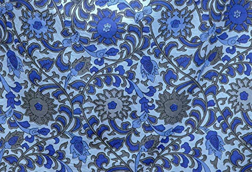 100% Cotton Sunflower Print Bedspread - 70" x 106" Blue-Gray