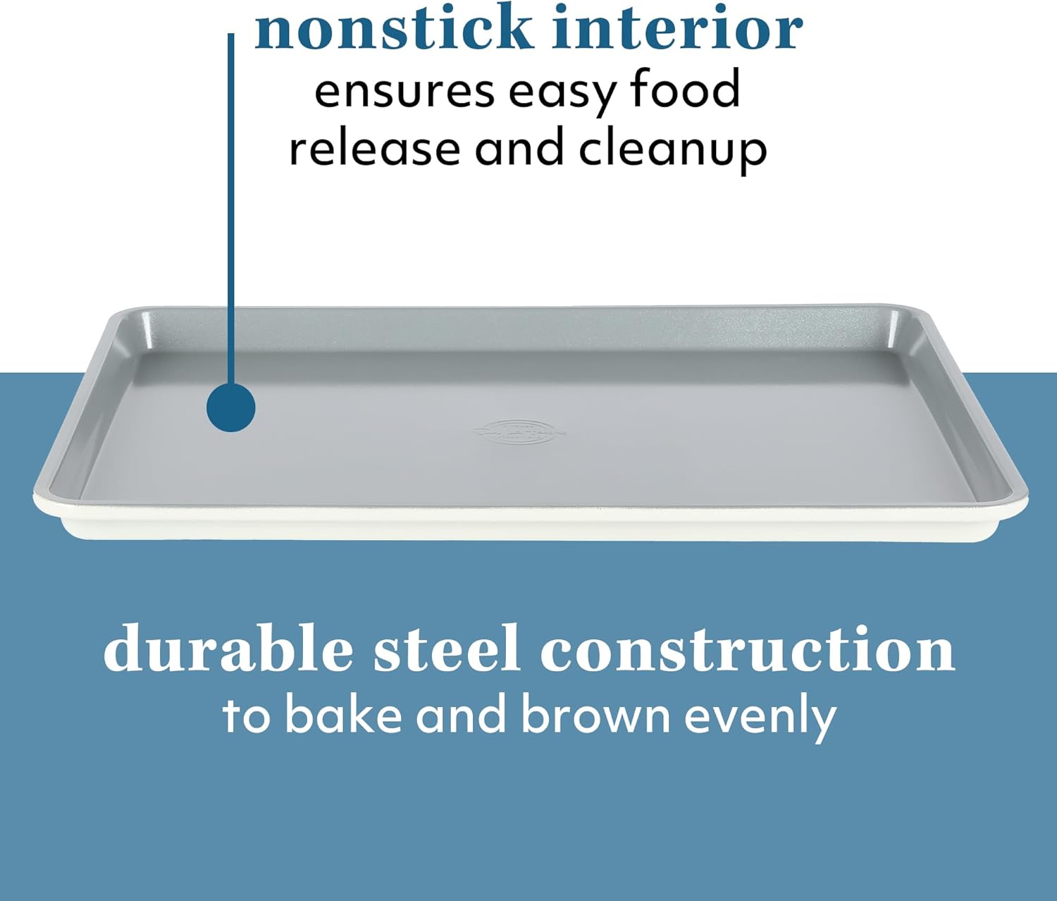 Sur La Table Bake Sale Large Nonstick Ceramic Baking Sheet - 18 x 13 Inch, PFA-Free, Linen White