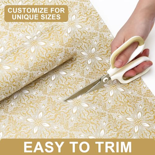 Scented Drawer Liners for Dressers - 10 Sheets Vintage Gold Floral Print