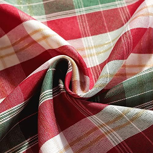 SASTYBALE Christmas Red Plaid Tablecloth 60 x 102 Inch (Rectangular) - Spill-Resistant