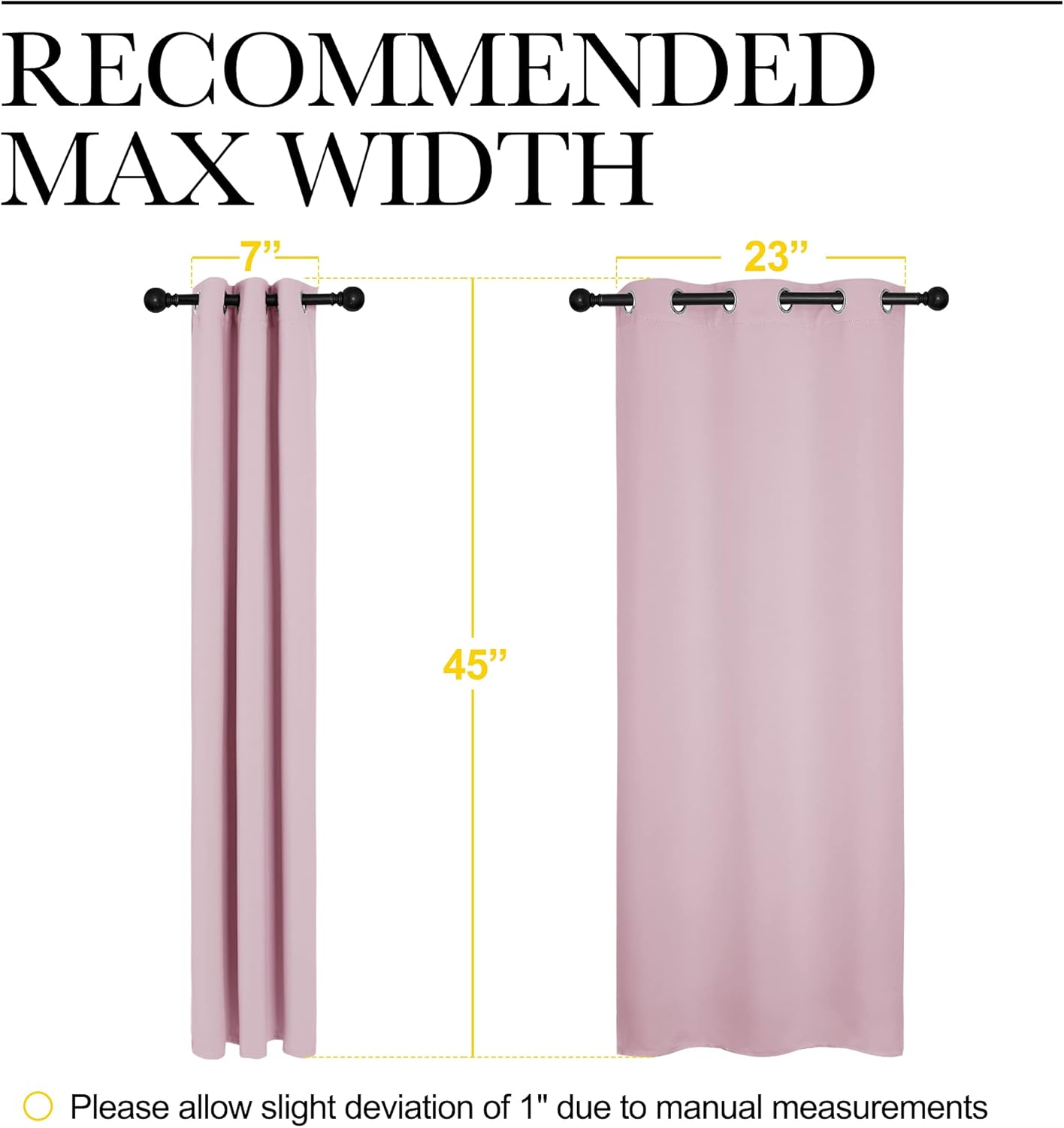 NICETOWN Blackout Curtain Panels - Thermal Insulated Grommet Drapes for Girls Room | Baby Pink & Lavender Pink, 29 x 45 Inch, 1 Pair
