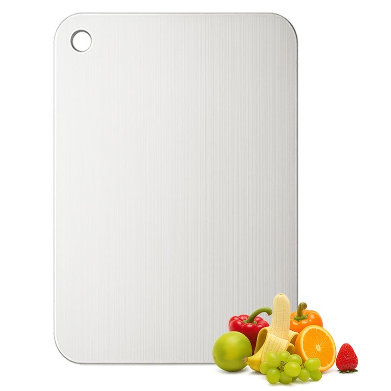 Titanium Cutting Board, 100% Pure Titanium Chopping Board for Kitchen, Hygiene & Durability Double Sided Cutting Board, Non-toxic Chopping Board, Dishwasher Safe (11.8“ x 7.9”)