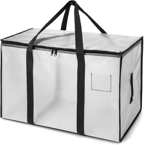 Heavy Duty Clear Tote Bag - Extra Large Durable Storage Bin with Zippered Closure & Reinforced Handles | Ideal for Home, Travel & Garage Use