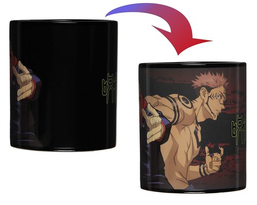 JUST FUNKY Jujutsu Kaisen Yuji Itadori Anime Manga Heat Reactive Color Changing 16 OZ. Tea Coffee Mug Cup