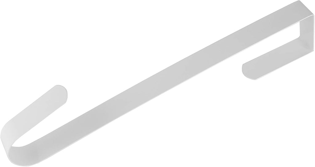 RN'D Over Door Wreath Hanger Hook - Slim Metal Seasonal Holder for Front/Back Door | White, 12"