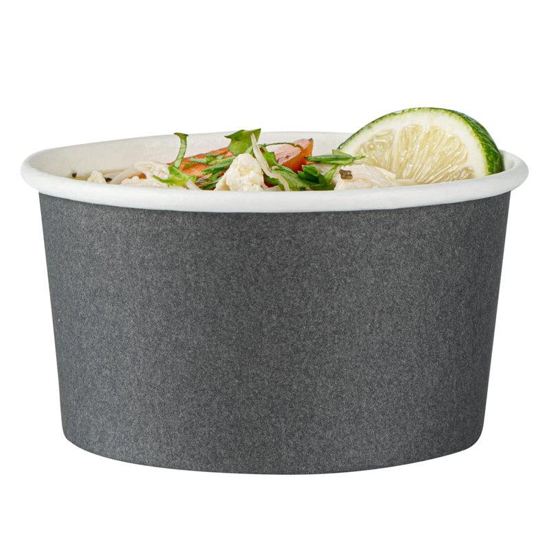 Coppetta 8-Ounce Dessert Cups, 200 Disposable Ice Cream Cups - Lids Sold Separately, Sturdy, Gray Paper Frozen Yogurt Bowls, For Hot And Cold Foods, Perfect For Gelato Or Mousse - Restaurantware