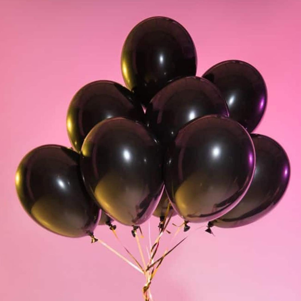 Voircoloria 12-Inch Black Latex Balloons - 105-Pack for Birthday, Graduation & Holiday Celebrations