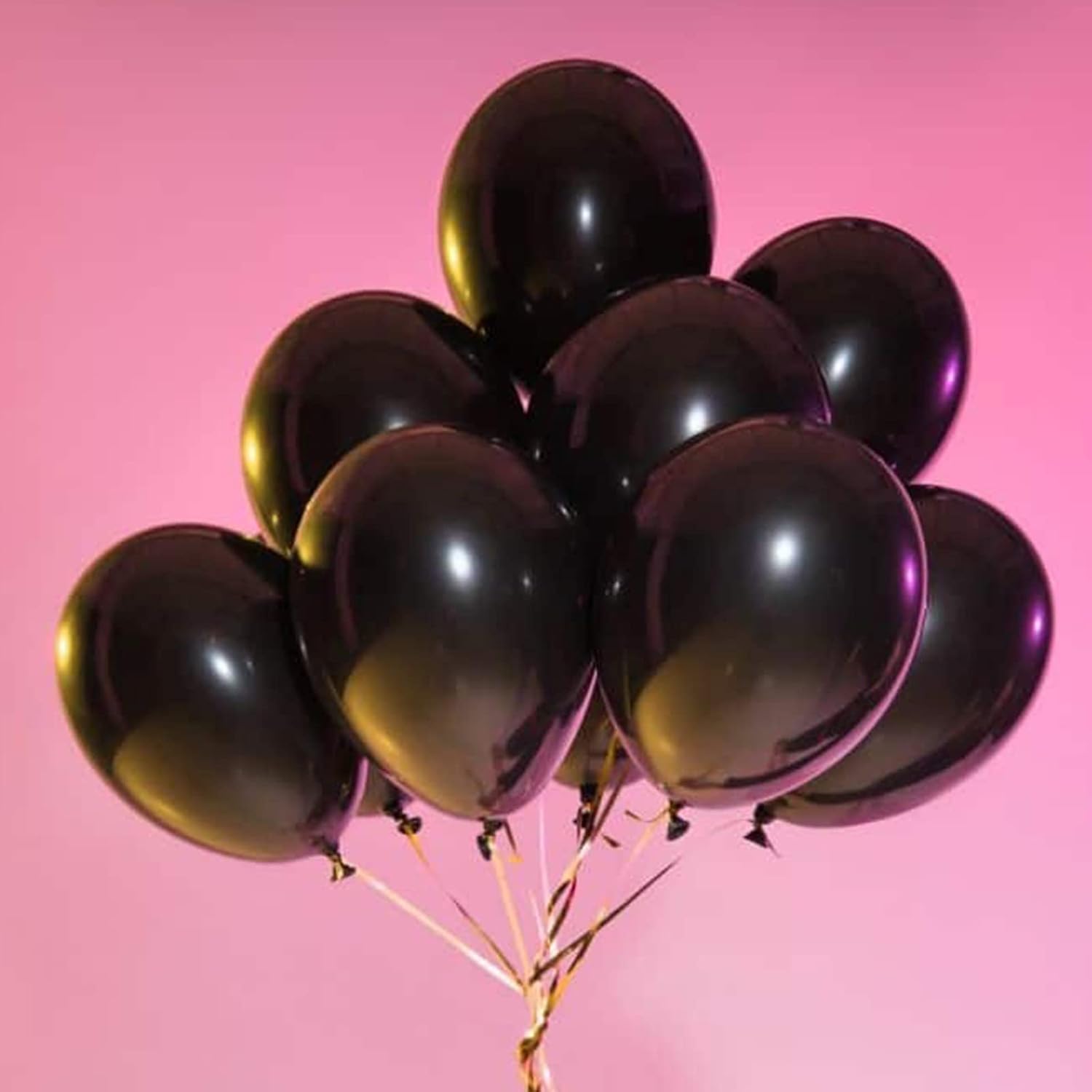 Voircoloria 12-Inch Black Latex Balloons - 105-Pack for Birthday, Graduation & Holiday Celebrations