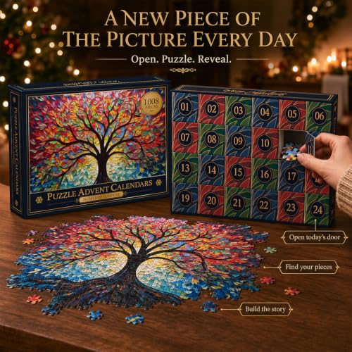 Tree of Life Puzzle Advent Calendar 2026 for Adults & Teens - 1008 Pieces